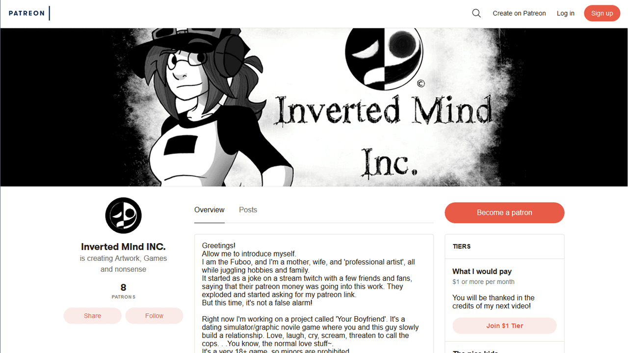 Inverted Mind Inc Patreon