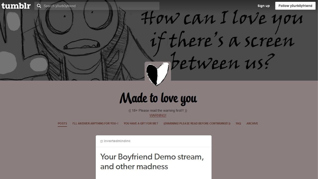 Your Boyfriend Tumblr blog